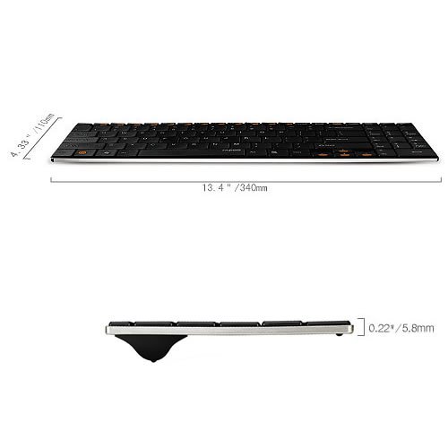 RAPOO E9070 Wireless ultra-slim 2.4G Keyboard chocolate Blade computer laptop USB port Apple Special